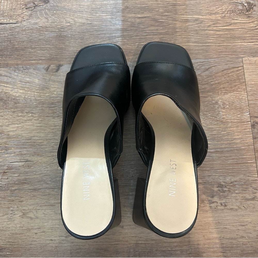 Nine West Black Mules with Minimalist Design